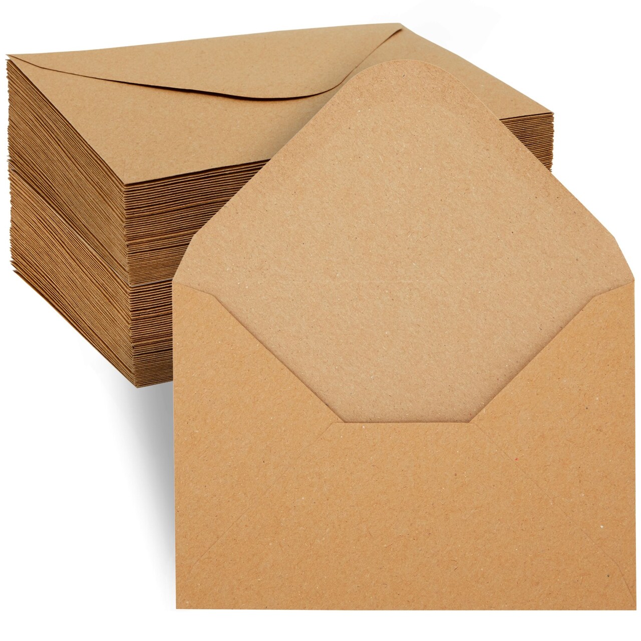 Kraft Paper Invitation Envelopes 4x6 for Special Occasions, Such As Wedding, Baby Shower, Thank You Cards, Special Occasions - A6 V Flap Brown Envelopes (100 Pack)